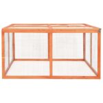Konijnenhok 124x120x60 cm massief vurenhout - Image 4
