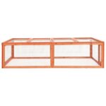 Konijnenhok 183x90x46,5 cm massief vurenhout - Afbeelding 3
