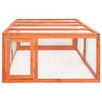 Konijnenhok 183x90x46,5 cm massief vurenhout - Afbeelding 4