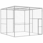 Kattenkooi 3x3x2,5 m gegalvaniseerd staal