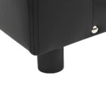Hondenbank 81x43x31 cm pluche en kunstleer zwart - Afbeelding 6