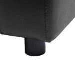 Hondenbank 80x50x40 cm kunstleer zwart – Image 8