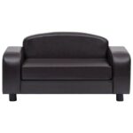 Hondenbank 80x50x40 cm kunstleer bruin - Afbeelding 3