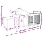 Kippenhok met nestkast 190x72x102 massief vurenhout grijs – Image 9