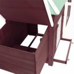 Kippenhok met nestkast 190x72x102 massief vurenhout mokkakleur – Image 8