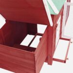 Kippenhok met nestkast 190x72x102 massief vurenhout rood – Image 8