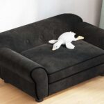 Hondenbank 72x45x30 cm pluche zwart - Afbeelding 4