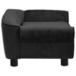 Hondenbank 72x45x30 cm pluche zwart - Afbeelding 7
