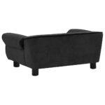 Hondenbank 72x45x30 cm pluche zwart - Afbeelding 8