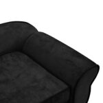 Hondenbank 72x45x30 cm pluche zwart - Afbeelding 9