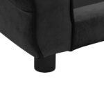 Hondenbank 72x45x30 cm pluche zwart - Afbeelding 11