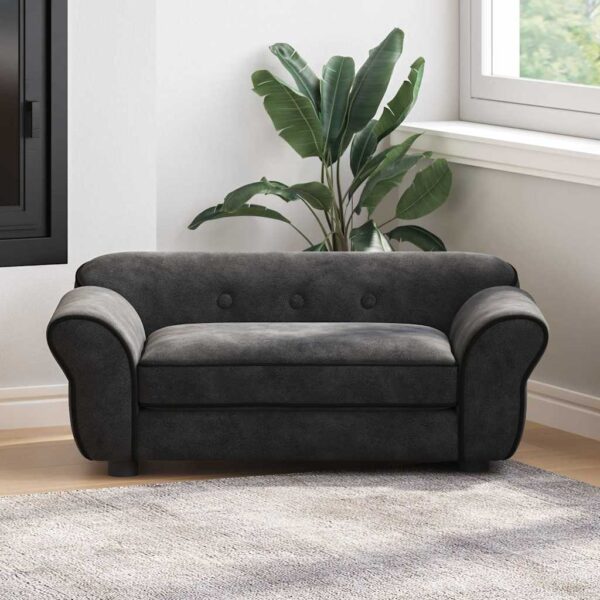 Hondenbank 72x45x30 cm pluche zwart