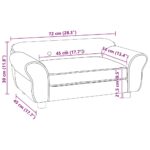 Hondenbank 72x45x30 cm pluche donkergrijs - Afbeelding 13