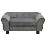 Hondenbank 72x45x30 cm pluche donkergrijs - Afbeelding 5