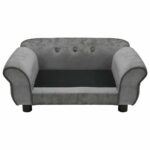 Hondenbank 72x45x30 cm pluche donkergrijs - Afbeelding 6