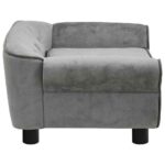Hondenbank 72x45x30 cm pluche donkergrijs - Afbeelding 7