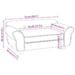 Hondenbank 72x45x30 cm pluche blauw - Afbeelding 13