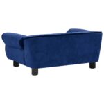 Hondenbank 72x45x30 cm pluche blauw - Afbeelding 8