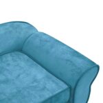 Hondenbank 72x45x30 cm pluche turquoise – Image 9