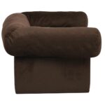 Hondenbank met lade 75x50x38 cm pluche bruin - Afbeelding 5
