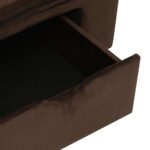 Hondenbank met lade 75x50x38 cm pluche bruin - Afbeelding 7