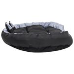 Hondenkussen omkeerbaar en wasbaar 150x120x25 cm grijs en zwart – Image 4