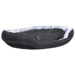 Hondenkussen omkeerbaar en wasbaar 150x120x25 cm grijs en zwart – Image 8
