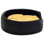 Hondenmand 99x89x21 cm pluche en kunstleer zwart en geel - Image 5