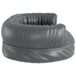 Hondenmand met ergonomisch schuim 60x42 cm kunstleer grijs – Image 5