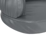 Hondenmand met ergonomisch schuim 60x42 cm kunstleer grijs – Image 6