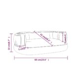 Hondenmand met ergonomisch schuim 60x42 cm kunstleer grijs – Image 7