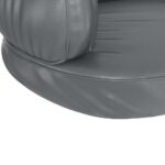Hondenmand met ergonomisch schuim 75x53 cm kunstleer grijs – Image 6