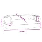 Hondenmand met ergonomisch schuim 75x53 cm kunstleer grijs – Image 7