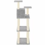 Kattenkrabpaal met sisal krabpalen 118,5 cm lichtgrijs – Image 4