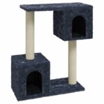 Kattenmeubel met sisal krabpalen 60 cm donkergrijs - Image 2
