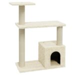 Kattenkrabpaal met sisal krabpalen 70 cm crèmekleurig - Afbeelding 2