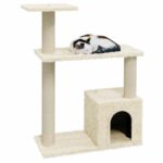 Kattenkrabpaal met sisal krabpalen 70 cm crèmekleurig - Afbeelding 3