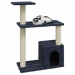 Kattenmeubel met sisal krabpalen 70 cm donkergrijs – Image 3