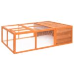 Dierenhok voor buiten 150x100x50 cm massief vurenhout