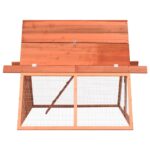 Konijnenhok 152x127x109,5 cm massief vurenhout - Afbeelding 4