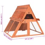 Konijnenhok 152x127x109,5 cm massief vurenhout - Afbeelding 8