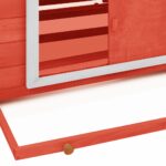 Kippenhok 150x96x110 cm massief vurenhout rood en wit – Image 5