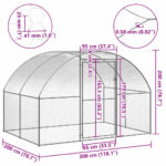 Kippenren 3x2x2 m gegalvaniseerd staal – Image 4