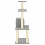 Kattenkrabpaal met sisal krabpalen 105 cm lichtgrijs – Image 4