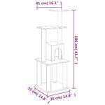 Kattenkrabpaal met sisal krabpalen 105 cm lichtgrijs – Image 6