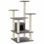 Kattenkrabpaal met sisal krabpalen 110 cm donkergrijs - Afbeelding 2