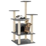 Kattenkrabpaal met sisal krabpalen 110 cm donkergrijs - Afbeelding 3
