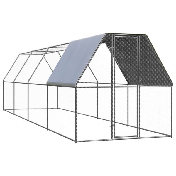 Kippenhok 2x8x2 m gegalvaniseerd staal