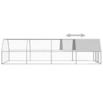 Kippenhok 3x8x2 m gegalvaniseerd staal – Image 4