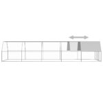 Kippenhok 3x10x2 m gegalvaniseerd staal - Afbeelding 4